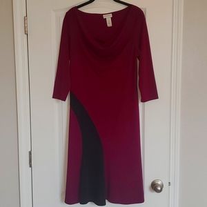 A-Line 3/4 length sleeve Liz Claiborne size 10 dress